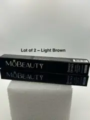 2x MO BEAUTY~Divinely Defined~Precision Brow Pencil & Brush ~0.01 oz LIGHT BROWN