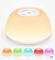 Bedside Lamps,Rechargeable LED Lamp with Warm White Lights,RGB Color Night Light