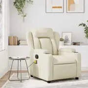 Massage Recliner Chair Reclining Chair Armchair Single Sofa Faux Leather vidaXL