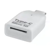 USB 3.1 Type C to Micro SD SDXC TF Card Reader for Phones and Mac / PC - White