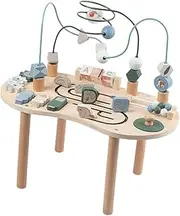 LeeQinersw Wooden Activity Table Early Learning Activity Center for Kids Children