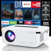 Projector 4K Android 1080P HDMI AV USB 5G WiFi Bluetooth Home Cinema with Screen