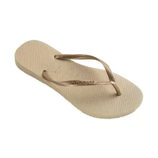 【havaianas 哈瓦仕】拖鞋 女鞋 夾腳拖 人字拖 巴西 Slim 亮沙灰 4000030-2719W