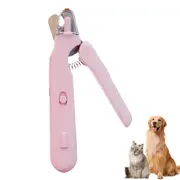 2 in 1 Pet Nail Grinder and Clipper Rechargeable with LED Light for Dogs and Cats