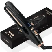 Mini Flat Iron Portable Hair Straightener, Straightener with 13 Adjustable Te...
