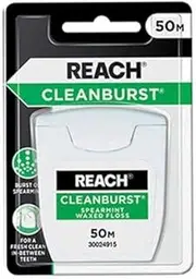 3 PACK OF Reach Cleanburst Waxed Floss 50m 1 Pack
