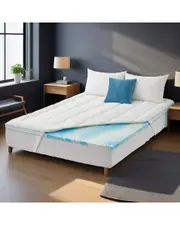 Unikome Cooling Gel Memory Foam Quilted Mattress Topper