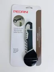 Pedrini Wine and Bar Waiter's Corkscrew Metallic Black