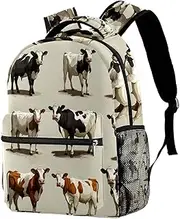 [Generic] Cows Farm Animals Backpack Students Shoulder Bags Travel Bag College School Tote Backpacks for Women Men Kids Teen Girls Boys