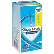 Papermate Kilometrico Ballpoint Pens Medium (Blue) [Box 50]