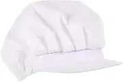 [CTIRCHIU] Breathable Elastic Unisex Chef Hat Comfortable Work Hat for Cooking Cleaning Spa Reusable Dust Hat with Elastic Band for Men and Women White