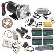 48V 600W Brush Motor Engine Controller 420 Chain Battery Kit Ebike Gokart ATV