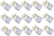100 Pcs Cat 6a Ethernet Cable Connectors Full-Plated Plugs for Stable Networking