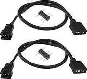 EMSea 2pcs 3-Pin RGB Light Strip Conversion Cables Computer Motherboard Lighting Conversion Line Compatible with Alphacool Ice Control Systems 3-Pin to 3-Pin ARGB 30cm