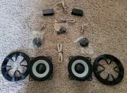 BEMINES Pair 5" mid 1" Tweets Front Panel Cross Over Set, W Wiring And Crossover