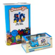 Tarmac Works Toyota Hiace Widebody Mr. Men Little Miss 50th Anniversary With Metal Oil Can