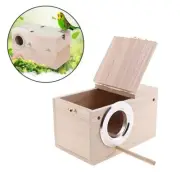1pc Parrot Wooden Breeding Box Outdoor Garden Decoration Wooden Bird Nest