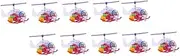 WEKAMOS 10pcs Wind-up Helicopter Toys for Boy Girl Funny Clockwork Playthings Cartoon Design Engaging Party Favors for Boy Girl Playtime and Learning Activities