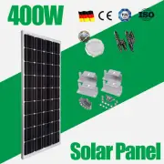 12V 400W Solar Panel Kit Mono Home Fixed Caravan Camping Power Battery Charging