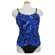 MAGICSUIT MIRACLESUIT Black Lisa Blue Floral Underwire Tummy Control Swimsuit 16
