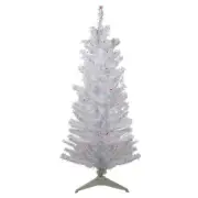 Northlight 4' White Iridescent Pine Artificial Christmas Tree - Pink Lights