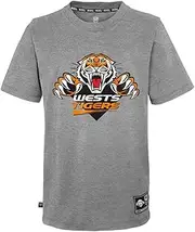 Outerstuff Wests Tigers Team Logo Tee Mens - Size: M - Color: Grey Marle
