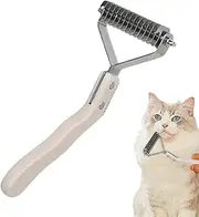Undercoat Brush for Dogs - Dematting Rake for Pet | Crank Detangler Brush for Small Medium Large Dogs Cats Grooming Dematting Deshedding