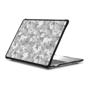 MacBook Pro 13-inch (M1 / M2 / Intel) Impact Case Black white mint watercolor brush strokes paint floral
