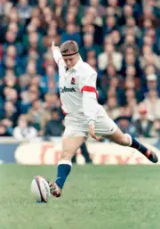 Jonny Wilkinson kicking for England during the Five Nations Ru- Old Rugby Photo