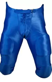 Cramer Football Game Pants With Pads, 7 Pad, Adult Size 2XL, Blue Waist 44-46