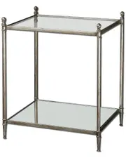 Uttermost Gannon Mirrored Glass End Table