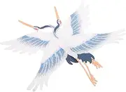 HOMSFOU 2pcs Elegant Crane Embroidered Patch DIY Sewing Applique for Clothing Repair Durable Decorative Patches for Bags Jackets Jeans Hats and Crafts