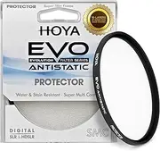 Hoya Evo Antistatic Protector Filter - 67mm - Dust / Stain / Water Repellent Low-Profile Filter Frame