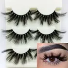 Handmade Eye Lashes Extension False Eyelashes 25mm Lashes 3D Soft Mink Hair
