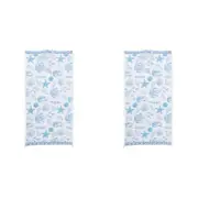 2x LVD Kids/Children Microfibre Beach Towel In Bag Quick-Drying 70x140cm Ocean