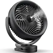Koonie 10000mAh Battery Operated Misting Fan with Clip, 8-Inch Mist Fan for Desk, Detachable Battery, 3 Speeds, 2 Mist Modes with 200ml Tank, 48 Hours Working Time for Home Stroller Office and Outdoor