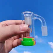 90° Glass Ash Catcher Glass Hookah Attachment for Smoking Pipe