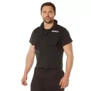 Black SECURITY Ranger Vest Cotton Bouncer Security Guard Hooded Vests