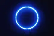 12"x12" Round Circle Blue Neon Sign Acrylic Light Lamp Glass Artwork Gift ZS1333