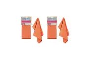 2x White Magic Reusable 70cm Tea Towel Absorbent Cleaning Drying Cloth Tangerine