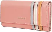 [Pomelo Best] Womens Wallet, RFID Blocking Leather Wallet with Multiple Card Slots and Cellphone Compartment for Women, Peaches in syrup, Modern