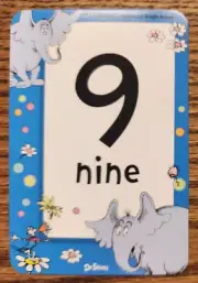 Dr. Seuss Counting Number 9 Nine Card Junk Smash Journal Scrapbook Crafts
