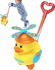 Little Yellow Duck Toddler - Early Learning Push Toy | Quacking Sounds and Waddling Action Toddler Learning to Walk Toy | Little Yellow Duck Push Walker for Toddler