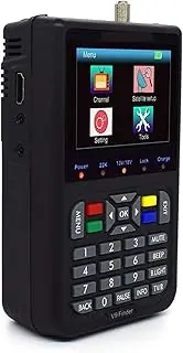 Satellite Receiver V9 Finder Digital Satellite TV Finder Meter 3.5inch LCD Satellite Finder Digital Satellite Signal Finder for Remote Reception Systems Antennas(Black)