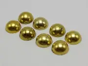 100 Metallic Gold Flatback Round Half Pearl Cabochons 12mm Scrapbook Craft