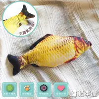 在飛比找PChome24h購物優惠-貓本屋 USB充電式 仿真電動魚 寵物絨毛玩具-鯉魚