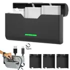 3-Channel Battery Quick Charger Black For GoPro Case Hero Camera 5/6/7/8/9/10/11