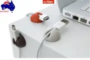 6 Multi Purpose Cable Clips Tidy Cord Lead Organizer Holder