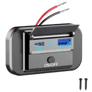 12-24V QC3.0 PD3.0 Ports with Switch Fast Charging USB Panel for4784