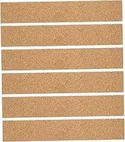 6pcs Cork Board Strips Natural Frameless Cork Bulletin Bar Strips for Office